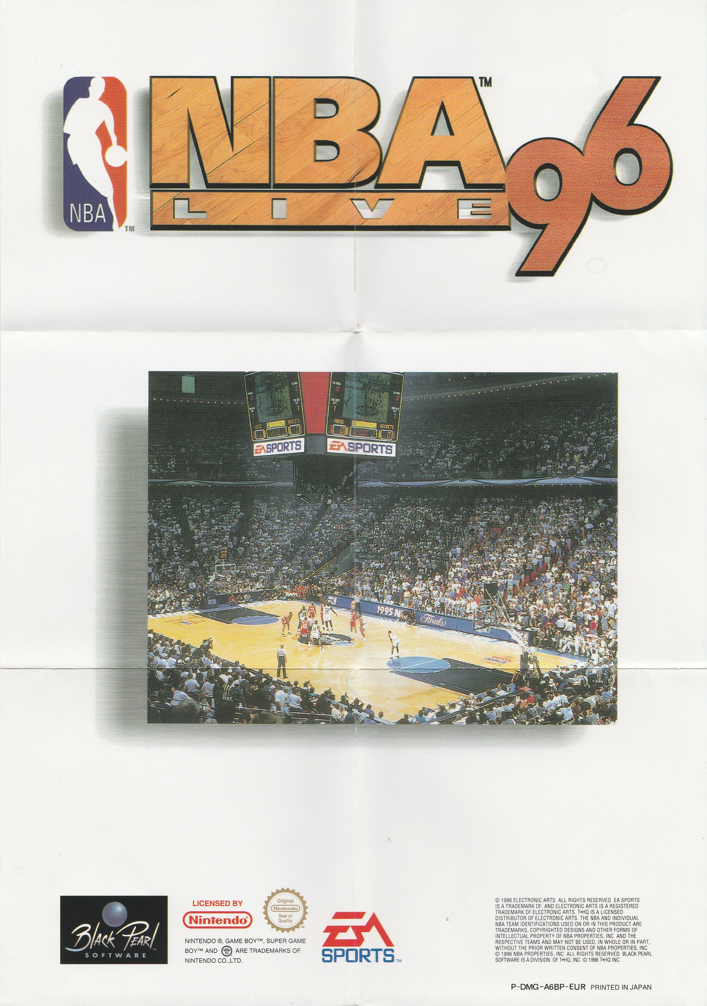 NBA Live 96 EUR Back of the box