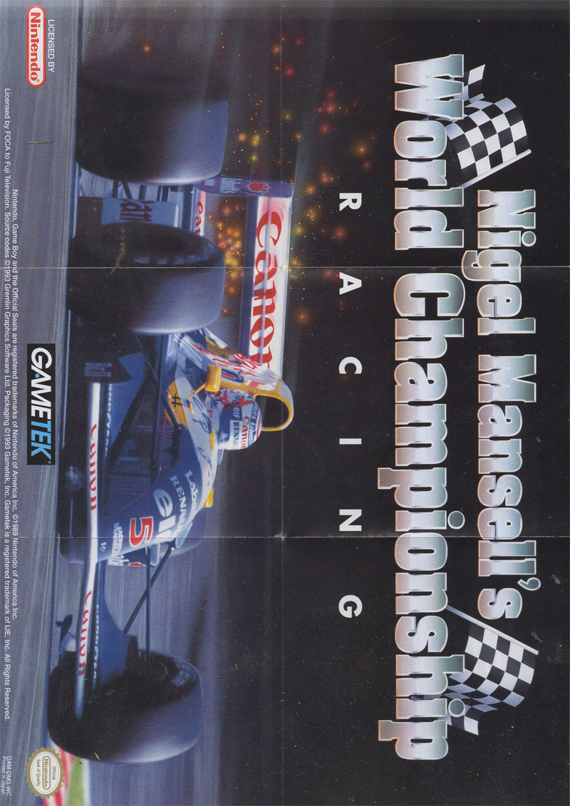 Nigel Mansell’s World Championship USA Back of the box