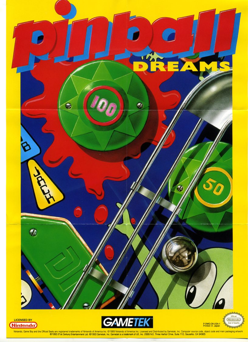 Pinball Dreams USA Back of the box