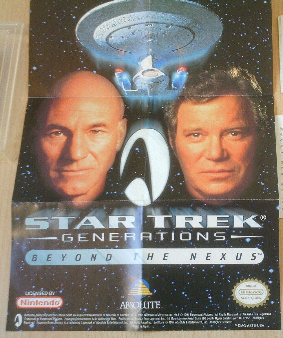 Star Trek Generations Beyond the Nexus USA Back of the box