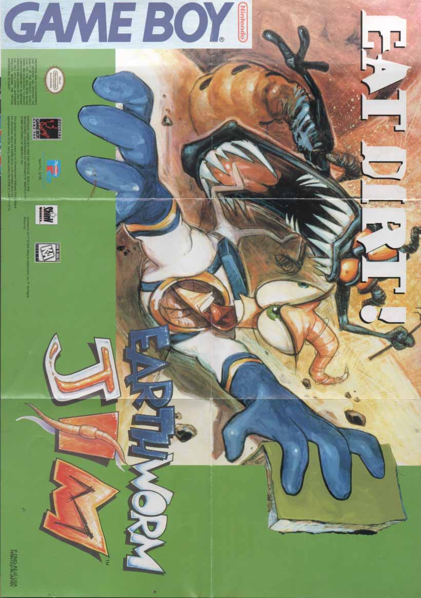 Earthworm Jim USA Back of the box