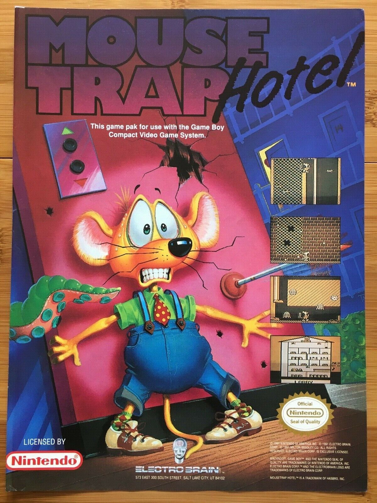 Mouse Trap Hotel USA-1 Back of the box