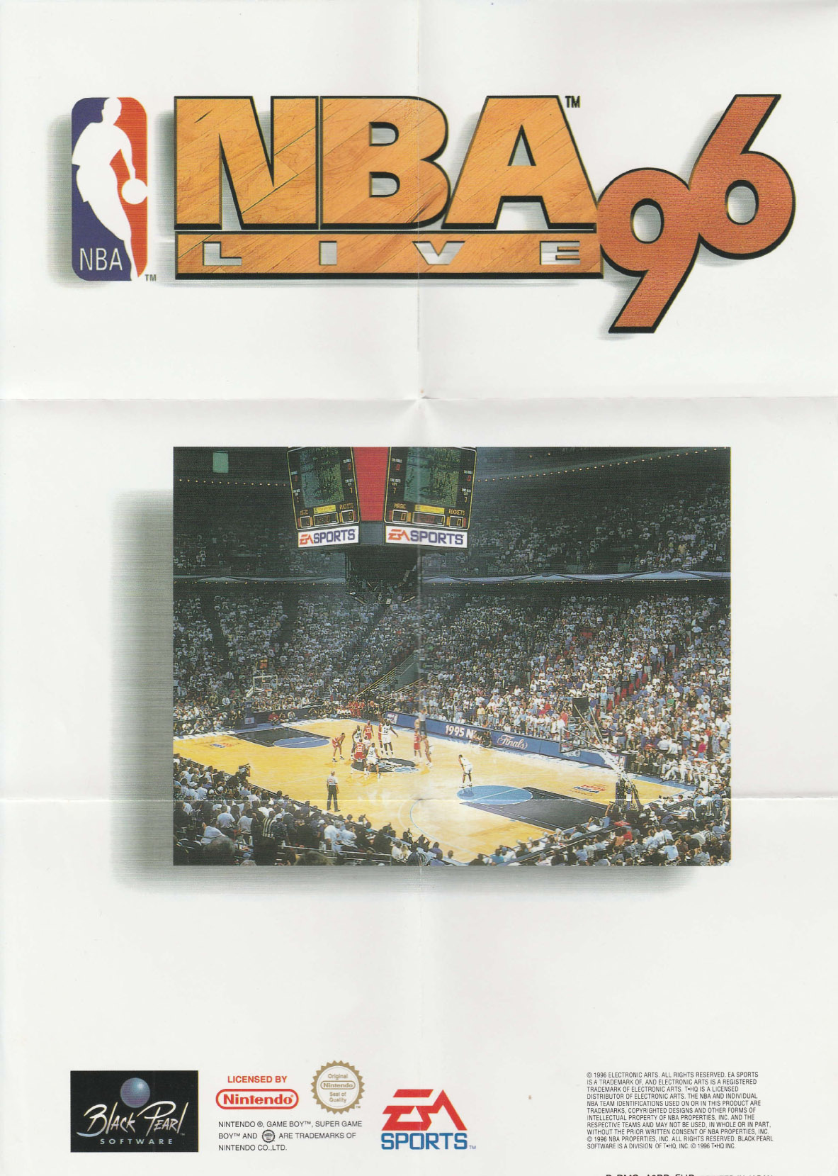 NBA Live 96 EUR Back of the box