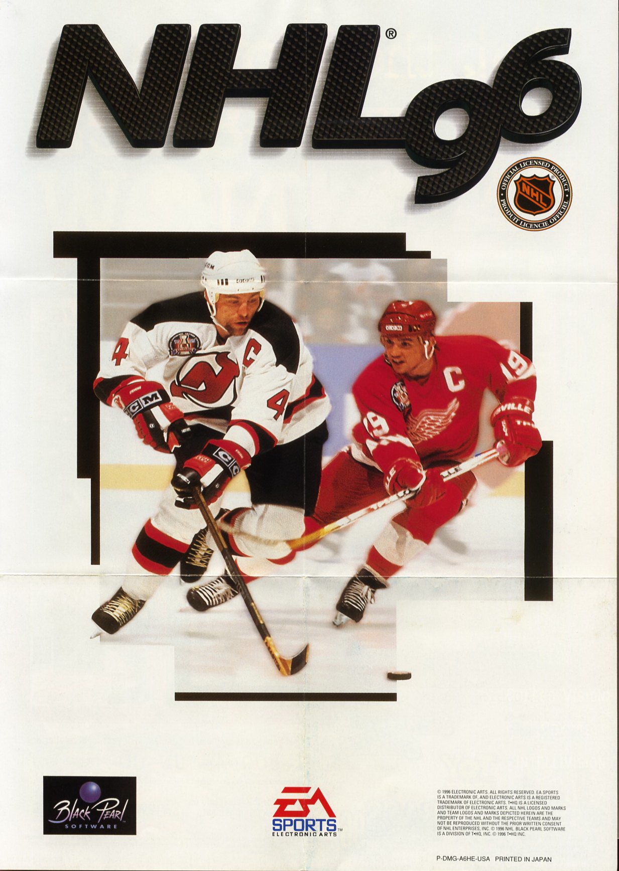 NHL 96 USA Back of the box