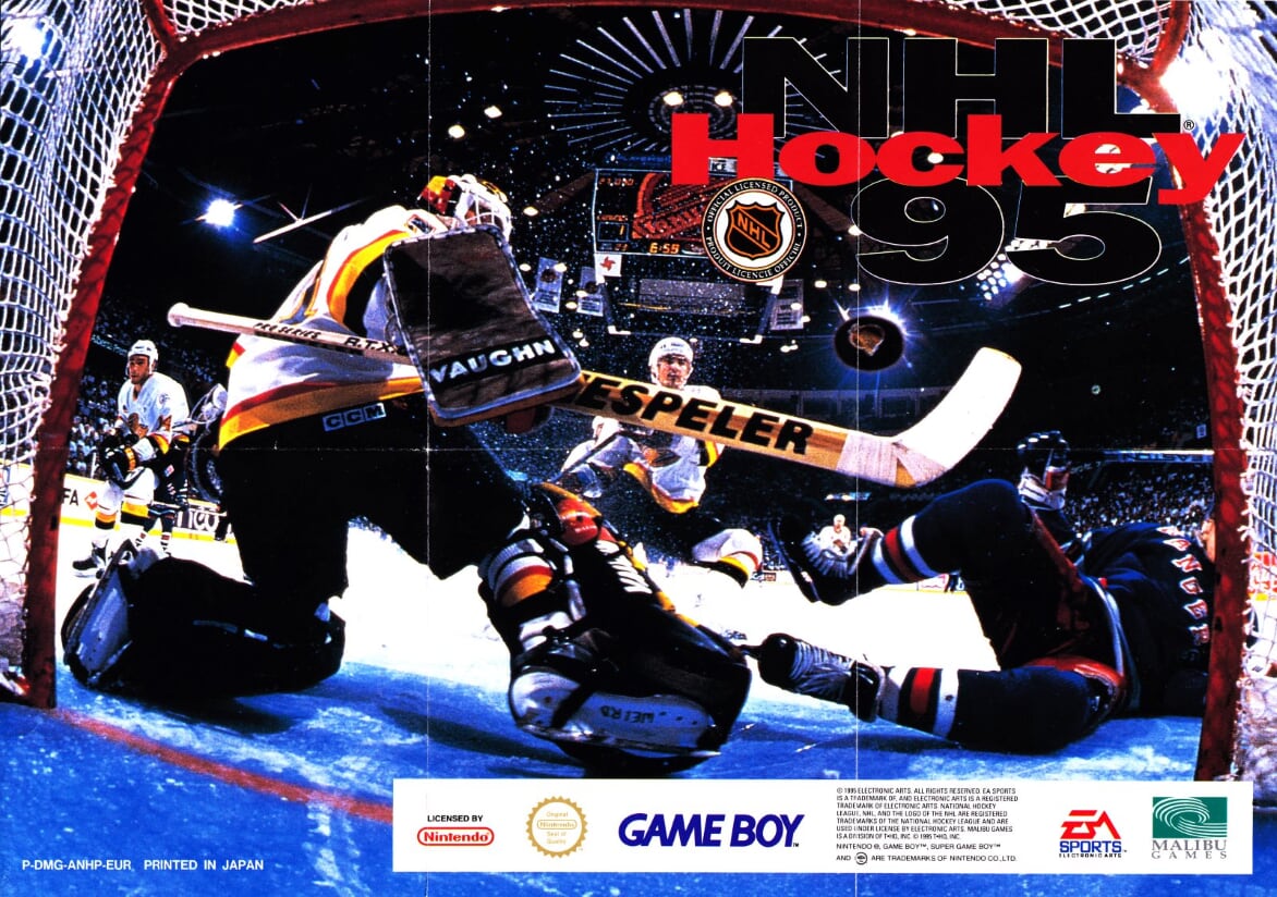 NHL Hockey 95 EUR Back of the box