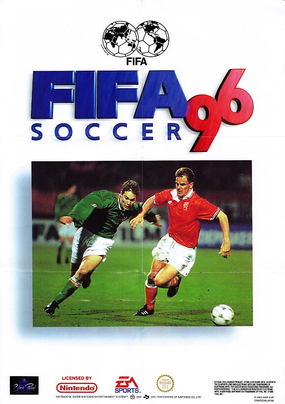 FIFA Soccer 96 EUR Back of the box