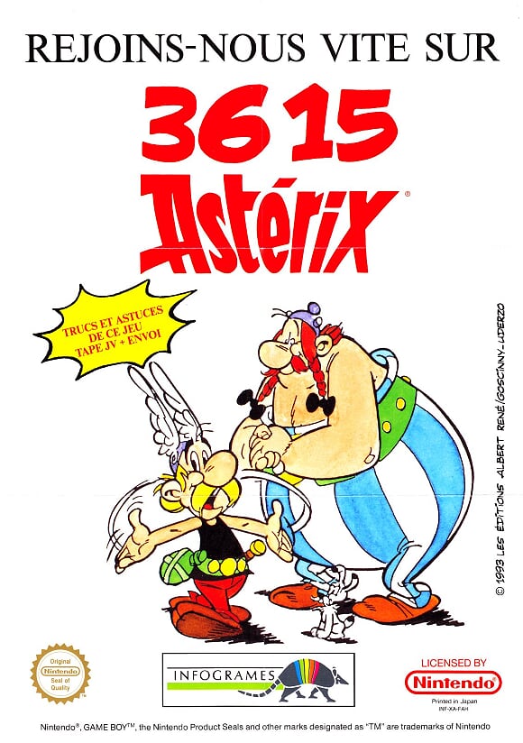 Astérix FAH-3 Back of the box