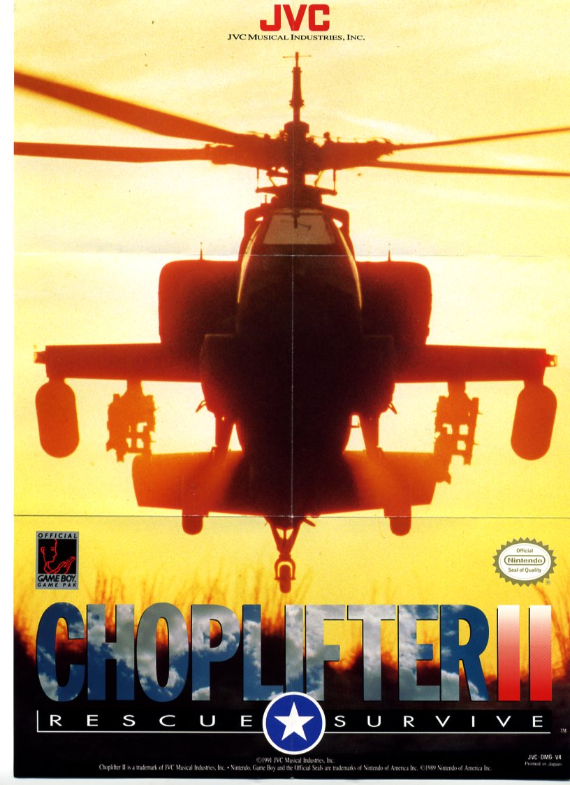 Choplifter II USA Back of the box