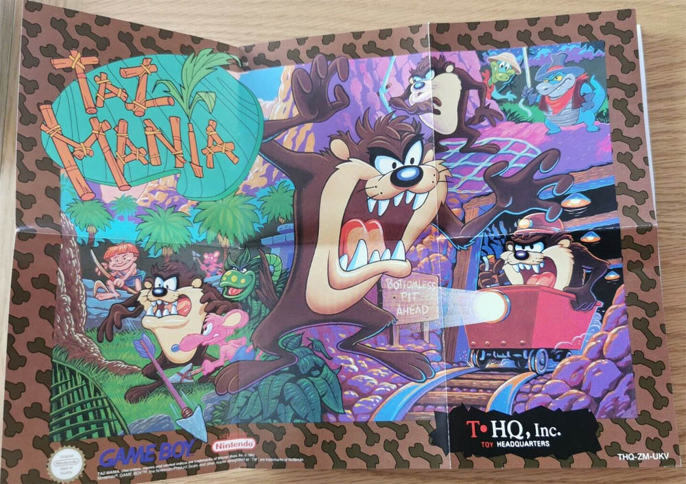 Taz Mania UKV Back of the box