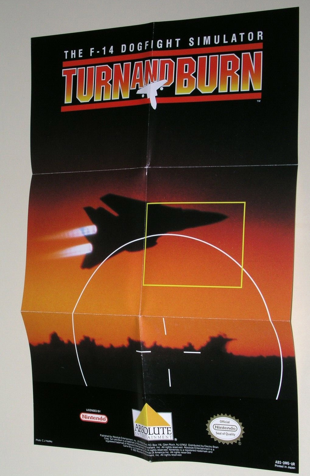 Turn and Burn (the F-14 Dogfight Simulator) USA Back of the box