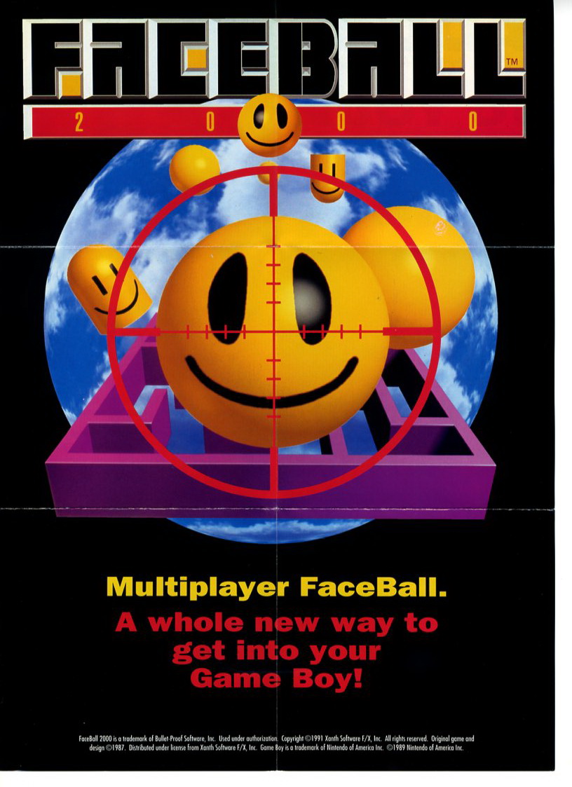 Faceball 2000 USA Back of the box