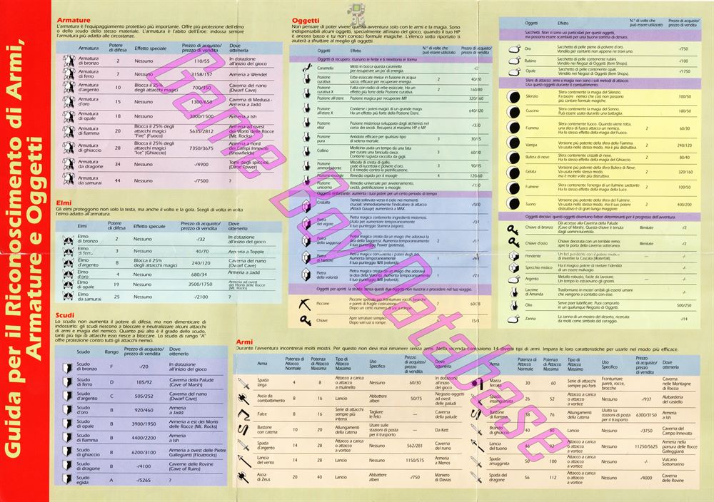 Mystic Quest ITA-1 Other documents