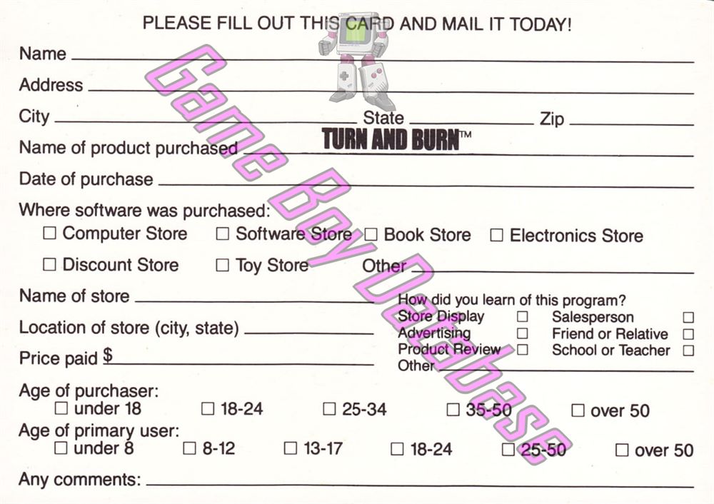 Turn and Burn (the F-14 Dogfight Simulator) USA-1 Other documents