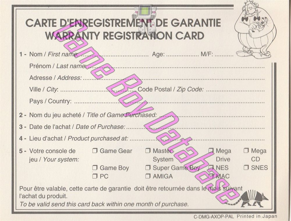 Astérix & Obélix FAH-3 Other documents