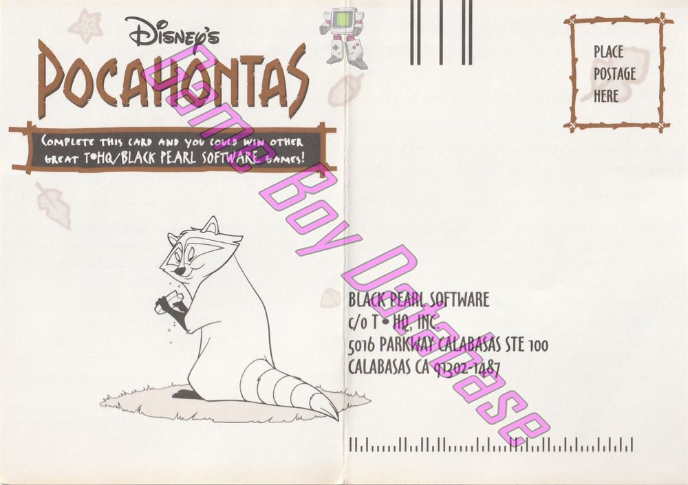 Pocahontas (Disney's) USA Other documents