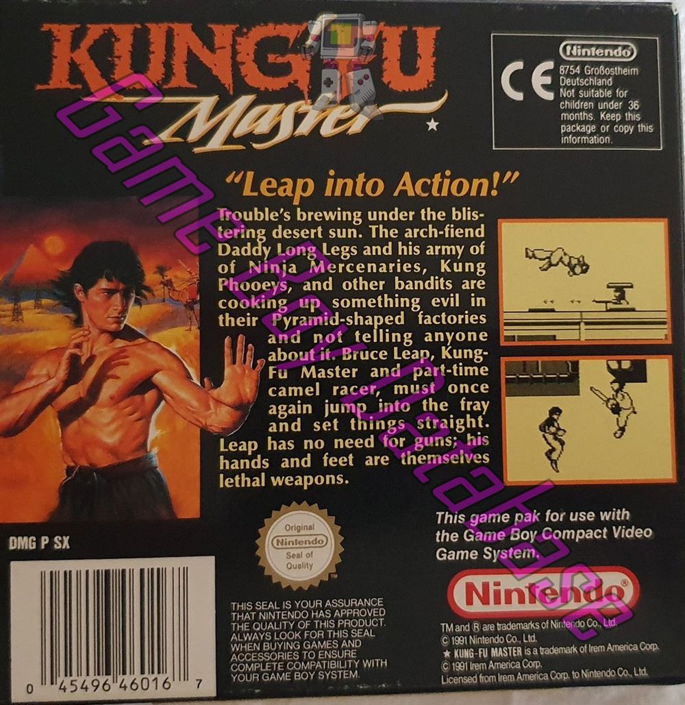 Kung-Fu Master SCN Back of the box