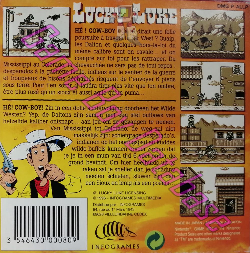 Lucky Luke FAH Back of the box