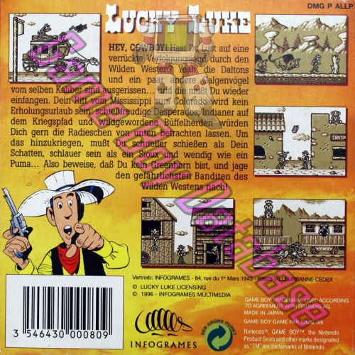 Lucky Luke NOE Back of the box