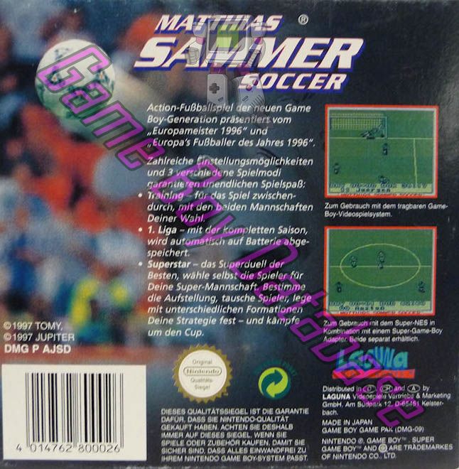 Matthias Sammer Soccer NOE Back of the box