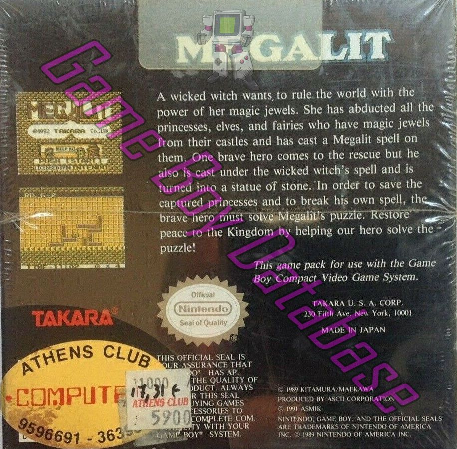 Megalit USA Back of the box