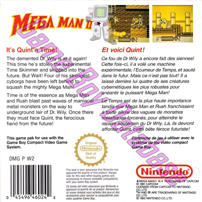 Mega Man II FAH-1 Back of the box