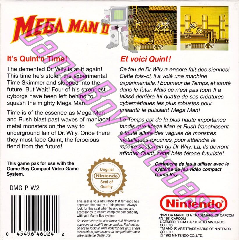 Mega Man II FAH-2 Back of the box