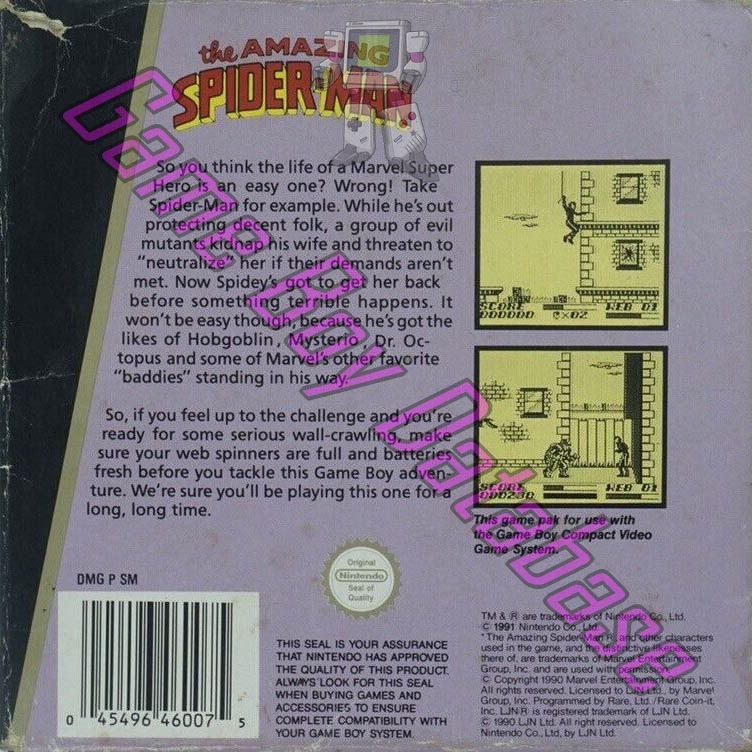 Amazing Spider-Man (the) AUS Back of the box