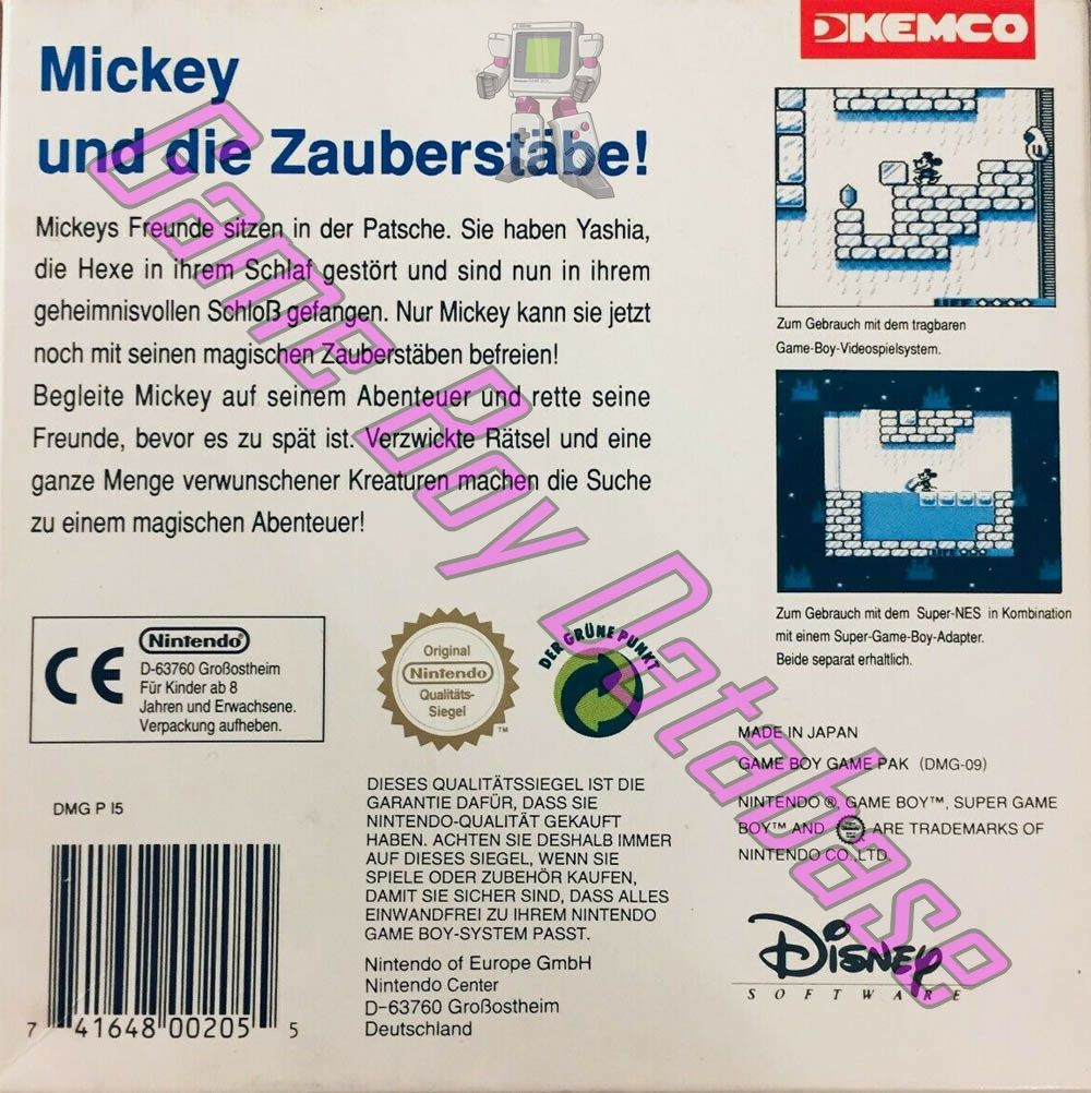 Mickey Mouse Magic Wands (zauberstabe) NOE Back of the box