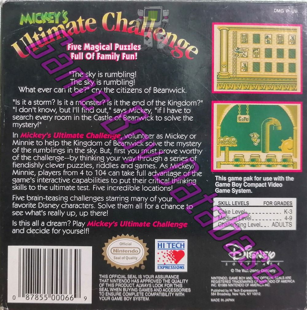 Mickey's Ultimate Challenge USA Back of the box