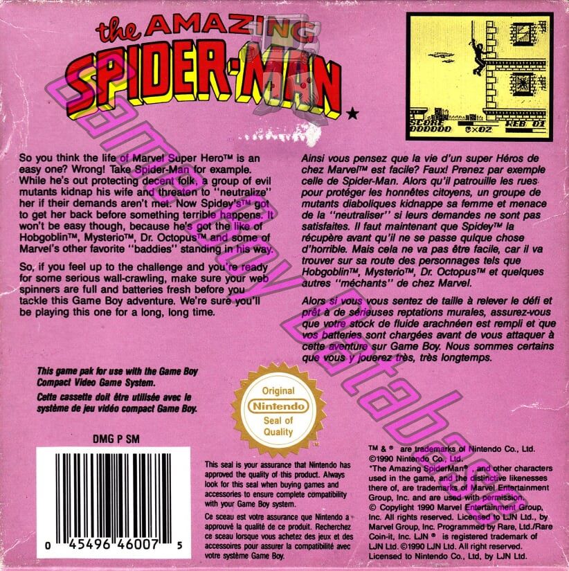 Amazing Spider-Man (the) FAH Back of the box