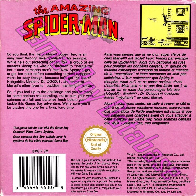 Amazing Spider-Man (the) FAH Back of the box