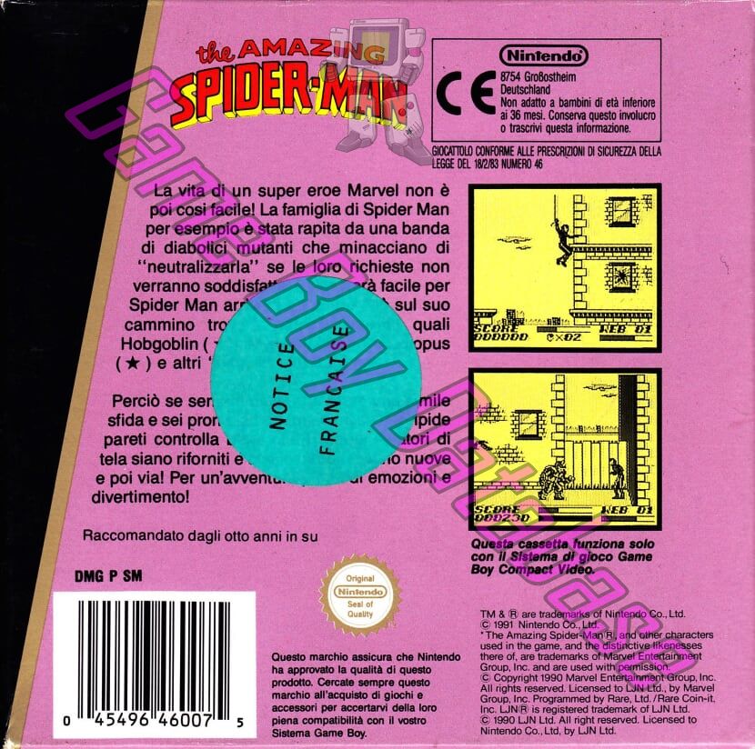 Amazing Spider-Man (the) ITA Back of the box