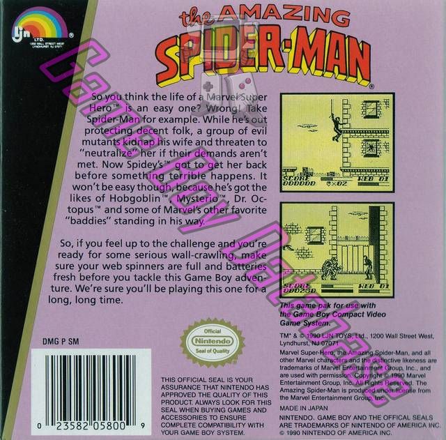 Amazing Spider-Man (the) USA Back of the box