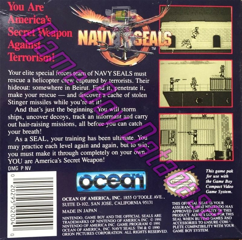 Navy Seals USA Back of the box