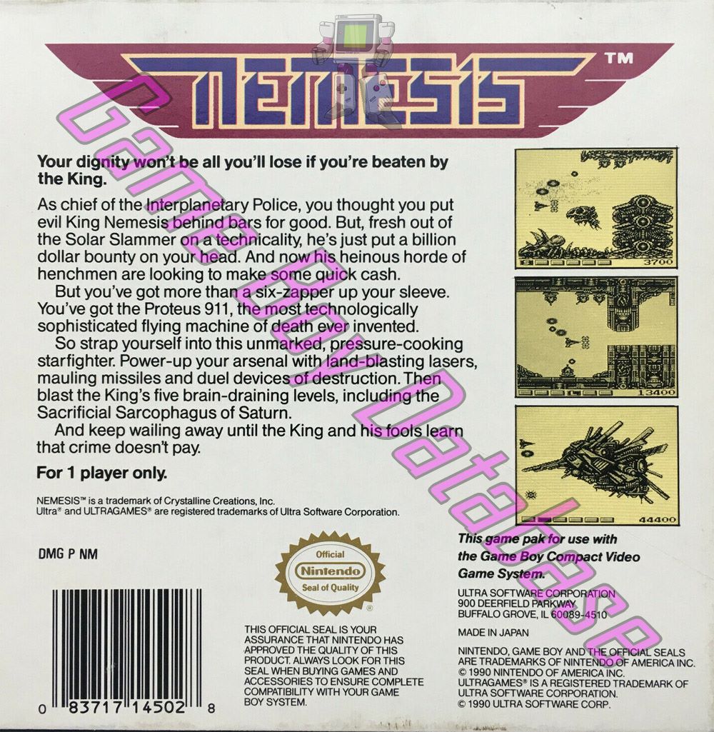 Nemesis USA Back of the box