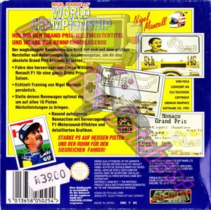 Nigel Mansell’s World Championship NOE Back of the box