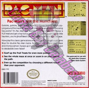 Pac-Man USA Back of the box