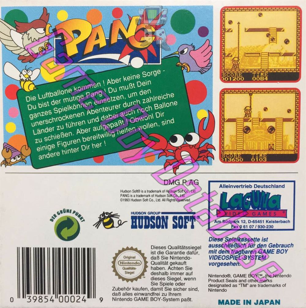 Pang NOE-1 Back of the box