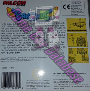 Parodius UKV Back of the box