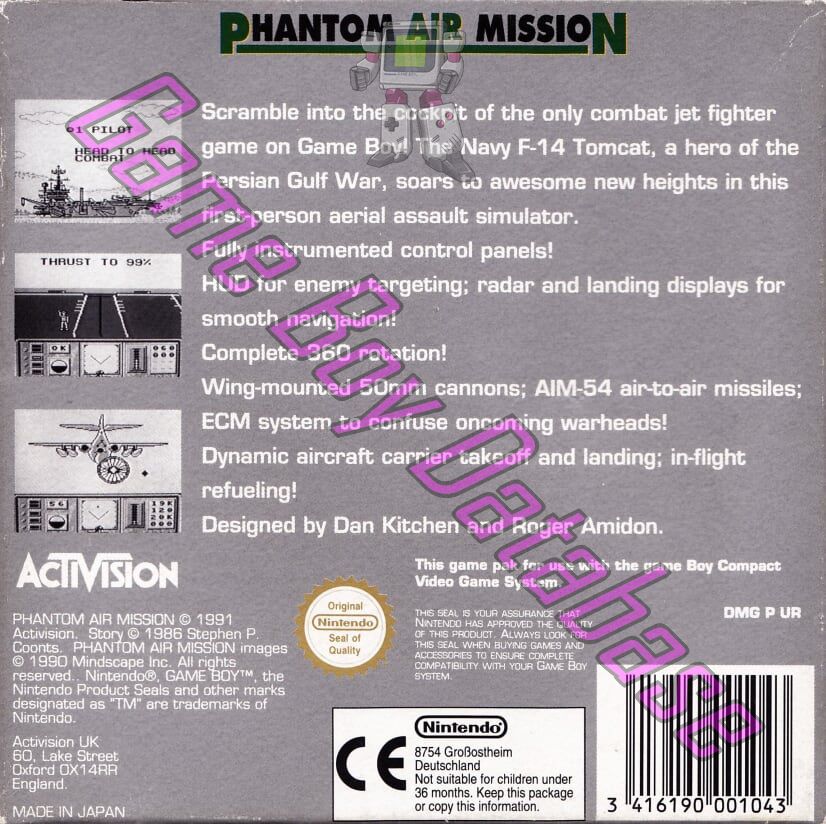 Phantom Air Mission UKV Back of the box