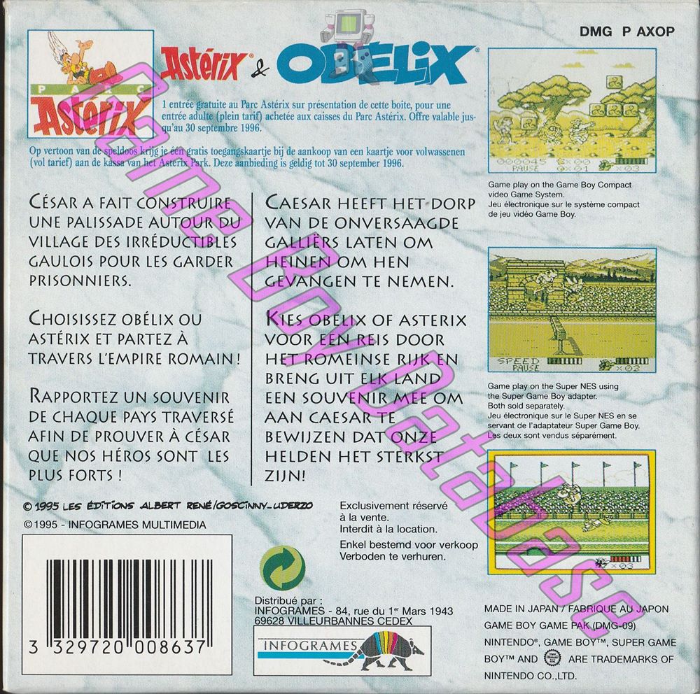 Astérix & Obélix FAH-1 Back of the box