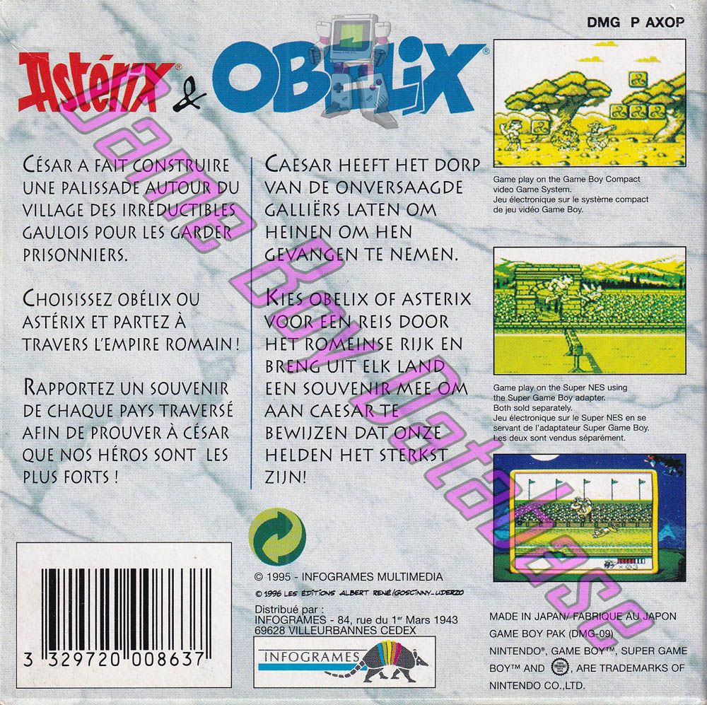 Astérix & Obélix FAH-3 Back of the box