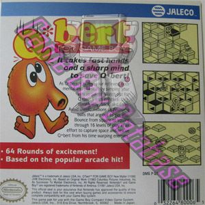 Q*Bert USA Back of the box