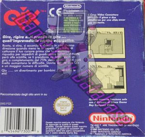 Qix ITA Back of the box