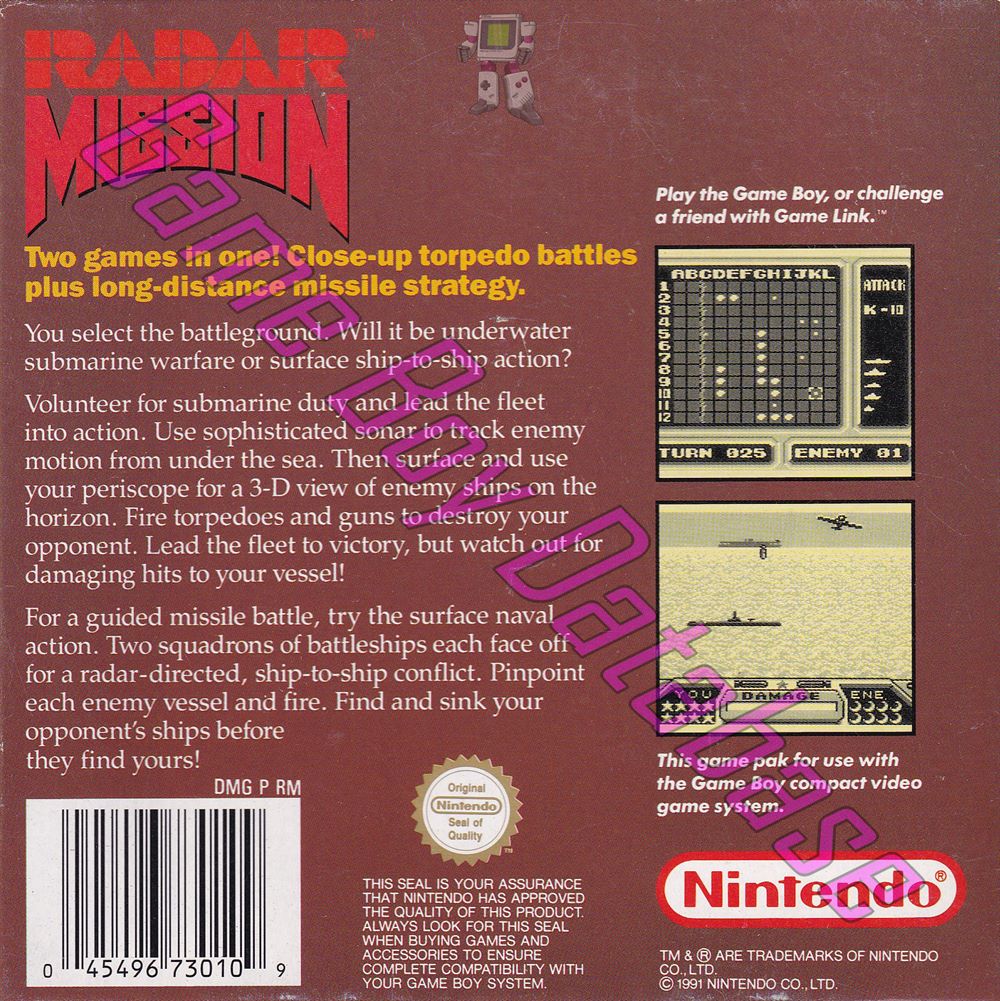 Radar Mission AUS Back of the box