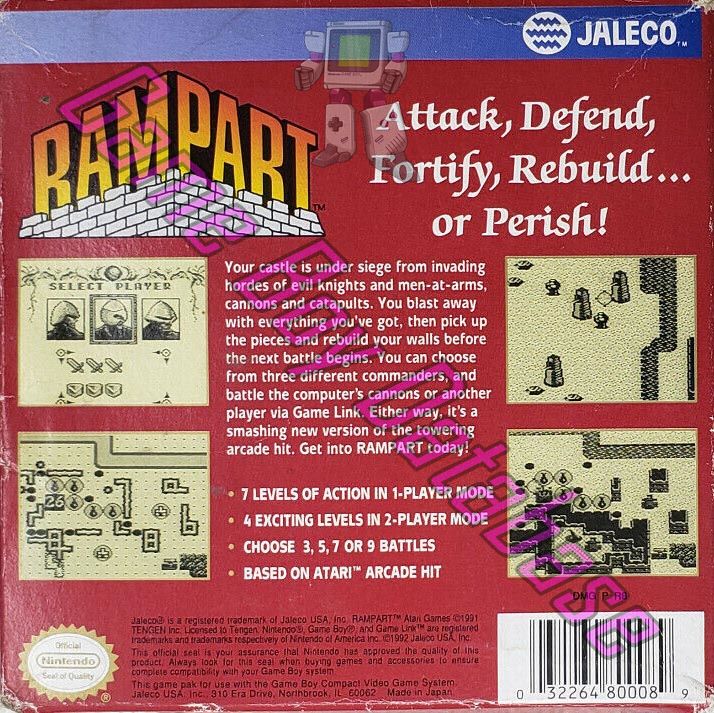 Rampart USA Back of the box