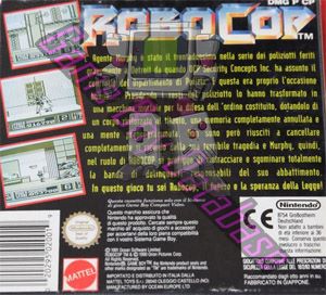 RoboCop ITA Back of the box