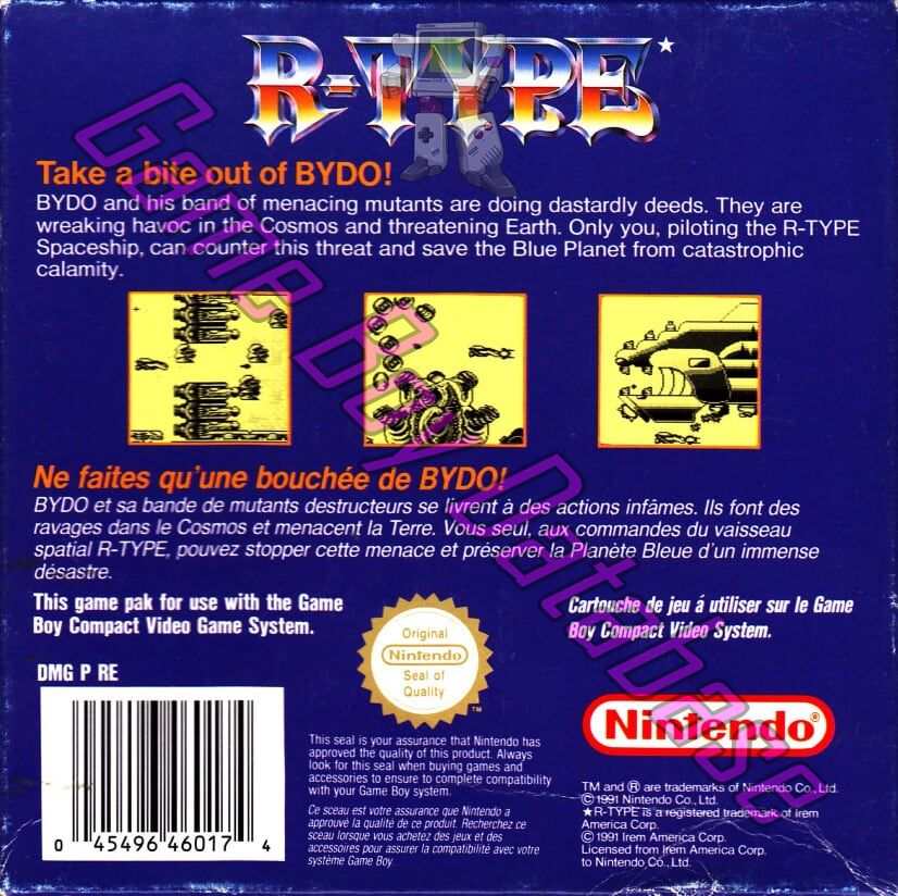 R-Type FAH Back of the box