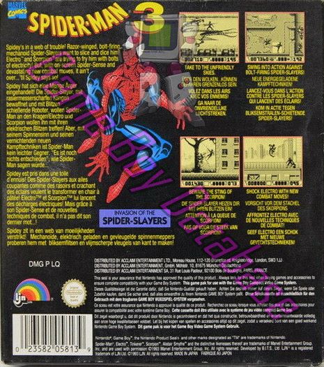 Spider-Man 3 Invasion of the Spider-Slayers NOE Back of the box