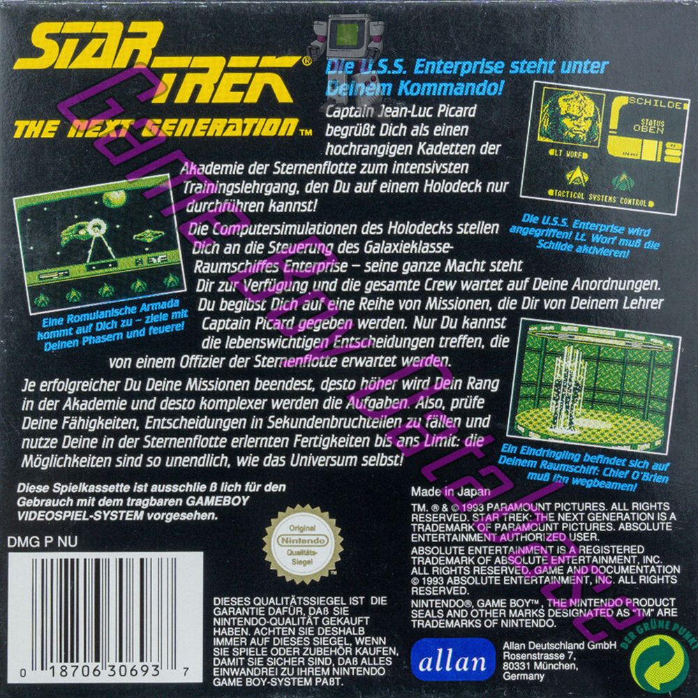 Star Trek: The Next Generation NOE Back of the box